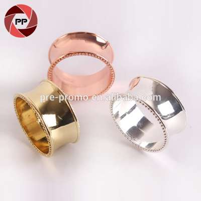 Wedding table metal round rose gold napkin ring