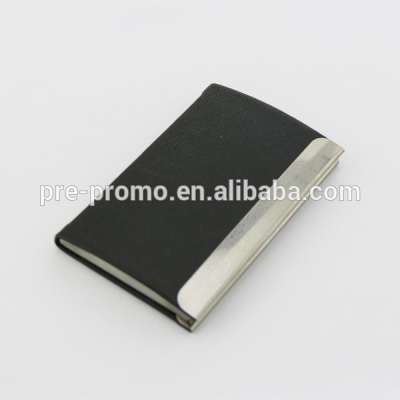 Personalized custom metal and leather name card case for business cards