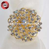 Metal gold color bling napkin ring for wedding table