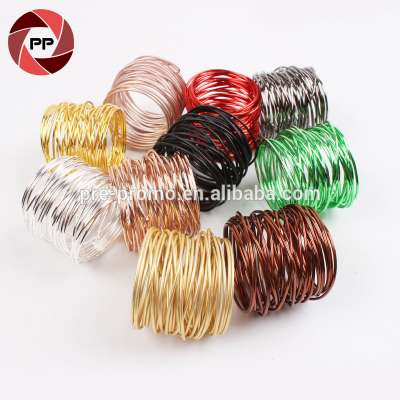 Various color metal wire cheap napkin ring