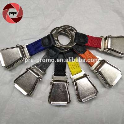 Custom wholesale aIrcraft seatbelt keychain